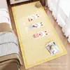 Tapete fofo de desenho animado para sala de estar, feito de falso cashmere, antiderrapante, amigável à pele, tapete de cabeceira de quarto, tapete para sofá e mesa de centro, fácil de manter