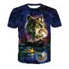 2022 nuevo mapache cuello redondo negro talla grande camiseta moda casual simple estilo callejero impresión 3D hombre manga corta