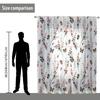 1 pieza nueva mosquitera con patrón de flores impresión digital 3D directo de fábrica decoración dormitorio sala de estar mosquitera con barra para colgar