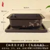Vaso de Flores Longo para Casa Vaso Retangular para Suculentas Plantas Verdes Ficus Vasos para Bonsai Resina Respirável Imitação de Argila Roxa