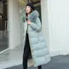 Abrigo de Algodón con Plumas para Mujer Invierno 2026 Estilo Nuevo Largo Por Encima de la Rodilla Estilo Coreano Holgado Grueso Chaqueta de Algodón Tendencia