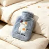 Bolsa de Agua Caliente en Forma de U para Hombro y Cuello, Bolsa de Agua Caliente Larga con Cubierta de Tela, Bolsa de Agua Caliente Engrosada para Terapia de Calor y Calentar Manos