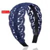 Faixa de Cabeça de Aba Larga Celebridade da Internet Headwear Coreano Cabelo Curto Renda Dentada Antiderrapante Pressão Faixa de Cabeça Presilha de Cabelo Laço