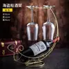 Soporte Creativo para Copa de Vino Tinto Colgante Estante Invertido para Vino Adorno de Estante de Vino Tinto para el Hogar Colgador de Botella de Vino de Tallo Alto