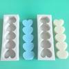 Molde de Vela con Forma de Corazón de 5 Piezas Hecho a Mano DIY Mousse Chocolate Vela de Aromaterapia para el Hogar Molde de Silicona para Pastel de Mousse