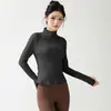 Chamarra de Yoga Estilo Coreano con Cuello Alto para Mujer, Ceñida a la Cintura Adelgazante Elástica de Secado Rápido Cardigan Deportivo para Correr Fitness