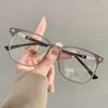 Lentes que cambian de color para mujer, luz anti-azul para estudiantes, montura grande popular en Internet, miopía con Domentum, lentes de miopía terminados para hombre de moda