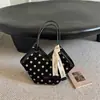 Bolsa de Mão Color Block com Bolinhas Estilo Novo Outono 2026 para Mulheres, Bolsa de Ombro Fashion para o Dia a Dia, Bolsa Tote Casual de Grande Capacidade