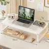 Suporte para laptop, organizador de teclado de mesa multifuncional, prateleira de armazenamento em níveis para itens pequenos, organizador de mesa para estações de trabalho de escritório