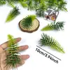 10cm Galhos Artificiais de Plástico com Agulhas de Pinheiro Verdes Decoração de Casamento Festa em Casa Árvore de Natal DIY Acessórios de Artesanato