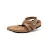 Zapatos Mary Jane estilo ballet hechos de piel de oveja completa, antideslizantes, otoño 2026, zapatos de mujer planos de punta redonda de cuero genuino con una sola correa