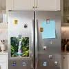 Imán de Refrigerador de Vidrio Paisaje de Dongxing Edificios Comerciales con Fachada a la Calle de la Ciudad de Dongxing Mercado Ajetreado Decoración del Hogar Adornos Magnéticos