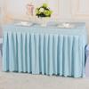 Conjunto de Saia de Mesa como Toalha de Mesa de Reunião Toalha de Mesa Vermelha Retangular para Mesa de Atividades de Exposição Mesa de Credenciamento para Buffet Frio