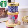 Cubo de Papel Grueso Desechable para Helado Taza de Papel para Helado Yogur Helado Personalizada con Tapa de Papel Impresión de LOGOTIPO Personalizado