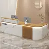 Mostrador de bar, mostrador de caja, nuevo mostrador de bar para esquina de salón de belleza comercial de estilo chino, mostrador de recepción de empresa minimalista moderno