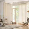 Estilo crema 2026 estilo nuevo ramas densas cortina de gasa espejada para ventana de mirador protección solar translúcida no revela personas cortinas de sala de estar mosquiteros de ventana de balcón
