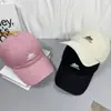 Gorra de Béisbol Bordada con Letra Simple Estilo Americano para Mujer Verano Ala Ancha Cara Grande Cara Pequeña Cabeza Grande Pico de Pato Gorra