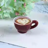 Mini adornos para decoración de casa de muñecas, tazas de café mini simuladas, granos de café, fabricante de accesorios de resina para bricolaje