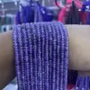 2*4mm Ágata Amatista Natural Cuentas de Ábaco Cuentas Sueltas DIY Hecho a Mano Accesorios de Joyería Semi-terminados Collar Pulsera Transfronterizo