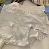 Cueca Boxer Listrada Leite Sal Feminina Calça Quatro Cantos 10ª Série Virilha Antibacteriana 2026 Nova Modal Respirável