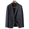 Traje Casual para Hombre 2026 Otoño/Invierno Lujo Ligero Negocios Mezcla de Lana Blazer de Botonadura Única para Hombres de Mediana Edad y Jóvenes