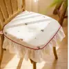 Funda para respaldo de silla con ribete de encaje, cojín de encaje para silla de comedor, funda protectora para respaldo de silla de madera maciza, funda para respaldo de mesa y silla