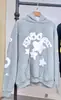 Sudadera con capucha para hombre de algodón puro con forro polar y estampado de telaraña Sp5Der