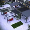 Cenador Exterior con Tapa abatible Casa Ecológica de Jardín Patio Villa Aleación de Aluminio con Persianas Retráctiles Cenador Resistente al Viento y a la Lluvia