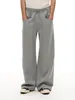 Pantalones de Chándal Americanos Sueltos Rectos con Cordón para Primavera/Verano 2026 Sueltos Casual Versátiles Grises Unisex