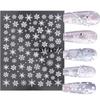 Pegatinas Transfronterizas para Uñas de Invierno Navidad Aurora Santa Copo de Nieve Árbol de Navidad Pegatinas Adhesivas Traseras para Uñas