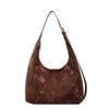 Bolsa Tote de Grande Capacidade Texturizada Novas Bolsas Primavera 2025 Costura Bolsa de Ombro Estilo Balde Design Exclusivo Bolsa de Ombro