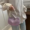 Estilo coreano pequeno saco quadrado saco de diamante cheio 2024 nova moda primavera e verão brilhante Diamond bolsa de pérolas cadeia crossbody bolsa para mulheres