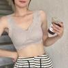 Ropa interior sin costuras de una pieza de espalda hermosa para mujer Encaje Puro Sujetador tipo chaleco deportivo sin aro de acero Envolvente Cómodo