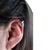 Rey Ciervo Dorado S925 Plata Clip para Oreja de Hombre Venta al por Mayor Artesanía Vestida Retro Estilo Punk Calavera Pendientes de Plata Transfronterizos