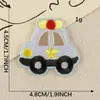 Etiqueta Bordada por Computadora Pegatinas Bordadas Accesorios Coche de Dibujos Animados Emblema de Zapato Parche Adhesivo Trasero Accesorios para Ropa Etiqueta de Tela Pegatinas de Tela