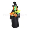 Señal de Camino Inflable de Halloween de 2.4 Metros Transfronteriza Modelo Inflable de Mago Fantasma Decoración para Jardín Diversión al Aire Libre