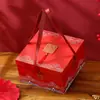 Caixa de Doces para Casamento Presente de Acompanhamento 2025 Novo Estilo Chinês Casa Nova de Casamento Caixa de Presente Dupla Camada Grande de Alta Qualidade