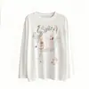 Blanco Ligeramente Transparente Delgado Estampado Digital Letras Estampado Animal Ropa con Protección Solar para Mujer, Hermoso Top Veraniego Transparente para Aire Acondicionado para Mujer