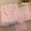Nuevo Conjunto de Pijama Dulce de Algodón Nube Fino y Suave para Primavera y Otoño 2025, Manga Larga y Pantalón Largo
