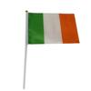 Bandeira da Irlanda bandeira de mão poliéster impressão dupla face mastro de plástico vendas diretas da fábrica