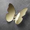 Perchero de latón cepillado dorado con forma de mariposa para baño, perchero estéreo para pared, pasillo, juego de colgante creativo con un solo gancho