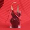 Toallas Festivas Rojas de Souvenir para Regalos Navideños, Lindos Osos y Conejos de Dibujos Animados, Toallas de Coral Fleece al por Mayor