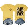 En mi era de madre de banda nota de amor cuello redondo moda manga corta estampado doble cara casual camiseta top mujeres