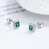 Brincos de pino com rosca quadrada para mulheres 925 prata esterlina nova moda estilo minimalista versátil pino para cartilagem da orelha personalidade temperamento joia de orelha