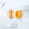 Tienda de oro Jin Yan con arena dorada, corindón rojo dorado, tres anillos llenos de cuentas de barril de diamantes, collar nuevo estilo chino, cadena de clavícula de lujo ligera de alta gama
