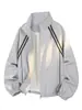 Chamarra de béisbol fitcl estilo corto ean otoño marca de moda cuello alto chamarra deportiva para hombre rayada azul 2026 rígida