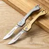 Navaja utilitaria plegable de acero inoxidable, mini navaja de bolsillo, colgante para llavero, conveniente para abrir paquetes, navaja de mensajero afilada
