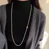 Colar de Pérolas Xiaomi Corrente Longa Empilhada de Lã Feminino Verão Luxo Leve Nicho Alto Padrão Moda de Alto Padrão Estilo Ocidental