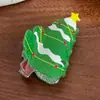 Novo Grampo Temático de Natal Boneco de Neve Árvore de Natal Papai Noel Acessórios de Cabelo Brilho Fino Atmosfera Festiva Grampo de Cabelo para Menina