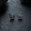 Brincos Cluster de Diamante Cheio de Novo Estilo Transfronteiriços para Homens, Modernos e Versáteis, Brincos de Flor de Íris em Forma de Cruz de Alto Padrão para Mulheres